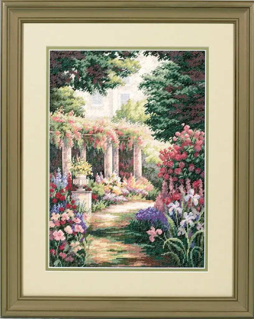 Dimensions Gold Collection Floral Retreat 35079, Counted Cross Stitch Kit, 14 Count Ivory Aida