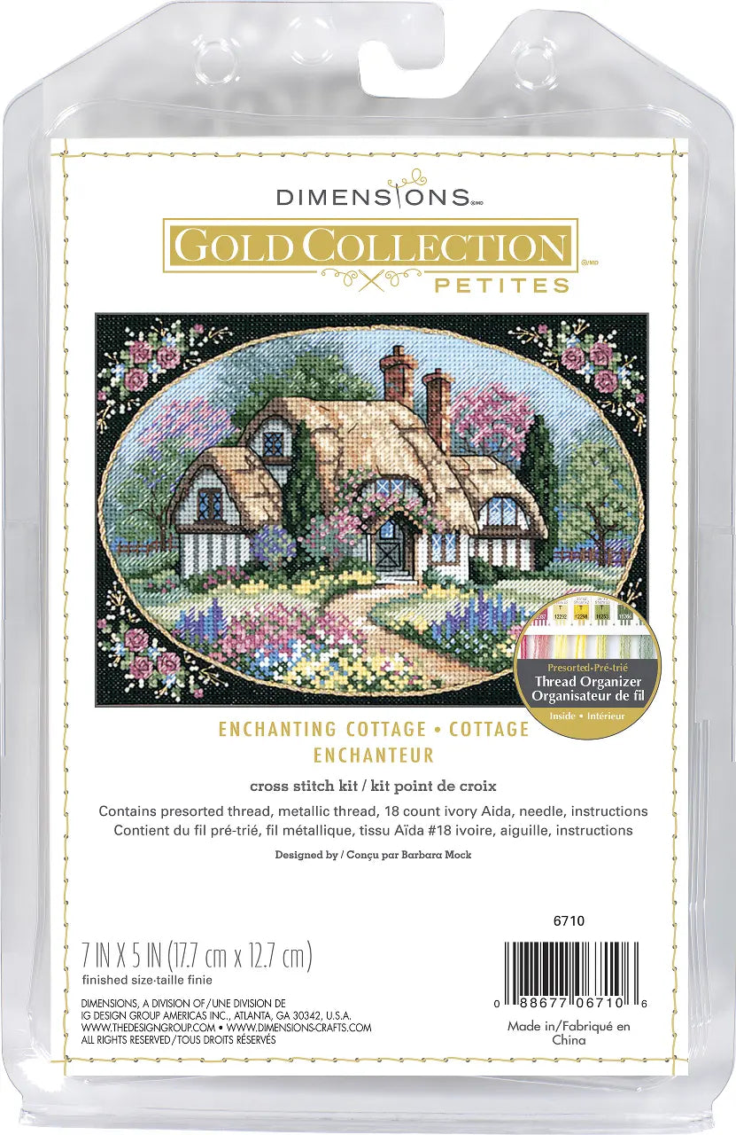 Dimensions Gold Collection Petites Enchanting Cottage 6710, Counted Cross Stitch Kit