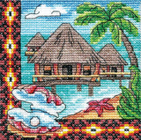 Counred Cross Stitch Kit hut "Oceania Bungalow