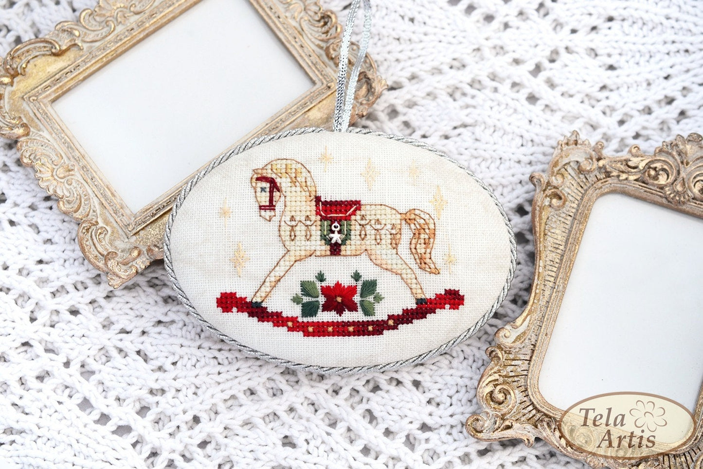 Cross Stitch Kit: Christmas Horse Ornament