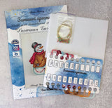 Cozy Crosses Snowman Garland B004 Counted Cross Stitch Kit, Plastic Canvas Christmas Ornament