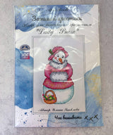 Cozy Crosses Lady Snow B006 Counted Cross Stitch Kit, Plastic Canvas Snowman Ornament