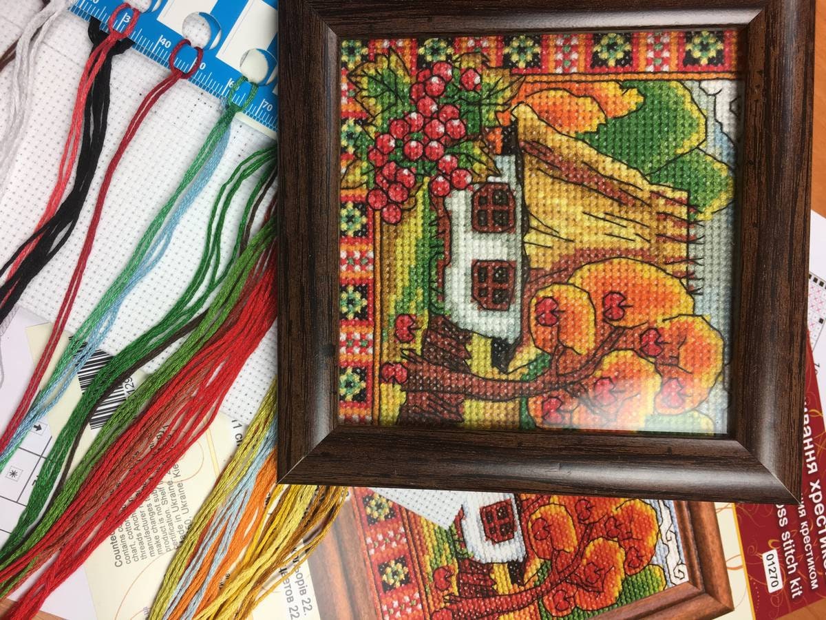 Counted Cross Stitch Kit, Autumn Ukraine (Hut), 01270
