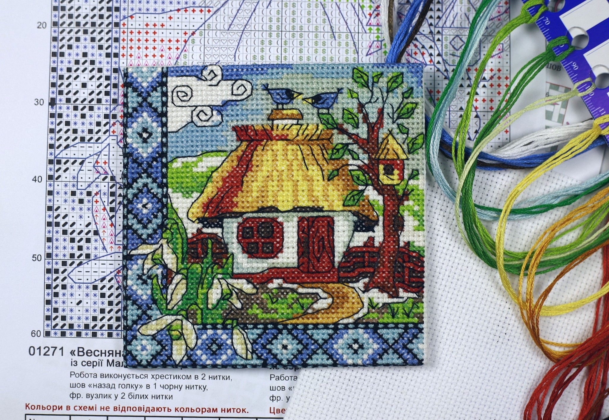 Counted Cross Stitch Kit, Spring Ukraine(Hut), 01271