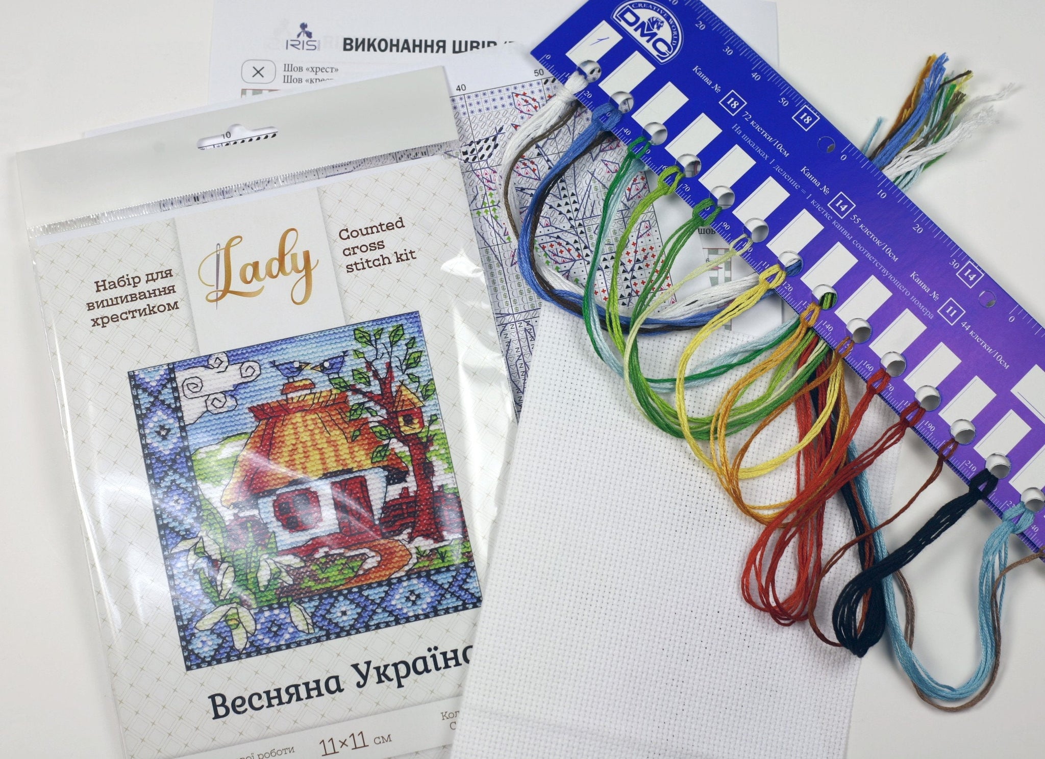 Counted Cross Stitch Kit, Spring Ukraine(Hut), 01271
