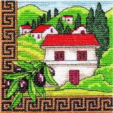 Counted Cross Stitch Kit, Greece Olives (Hut), 01277