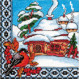 Counted Cross Stitch Kit, Winter Ukraine (Hut), 01295