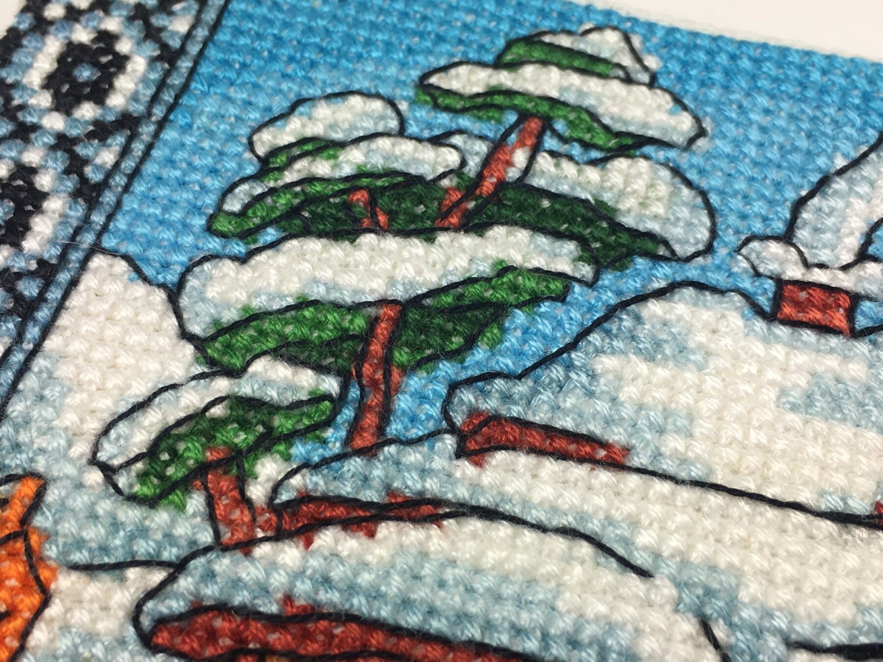 Counted Cross Stitch Kit, Winter Ukraine (Hut), 01295