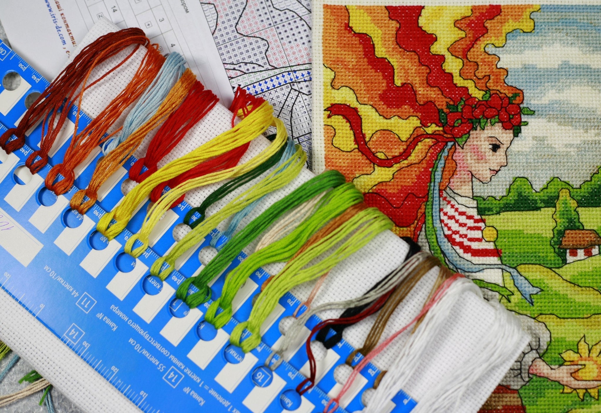Counted Cross Stitch Kit, Lady, Ukrainian Day, 01022