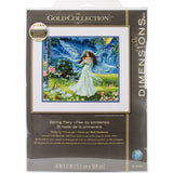 Dimensions Gold Collection Counted Cross Stitch Kit 14"X12", Spring Fairy (16 Count), 70-35354