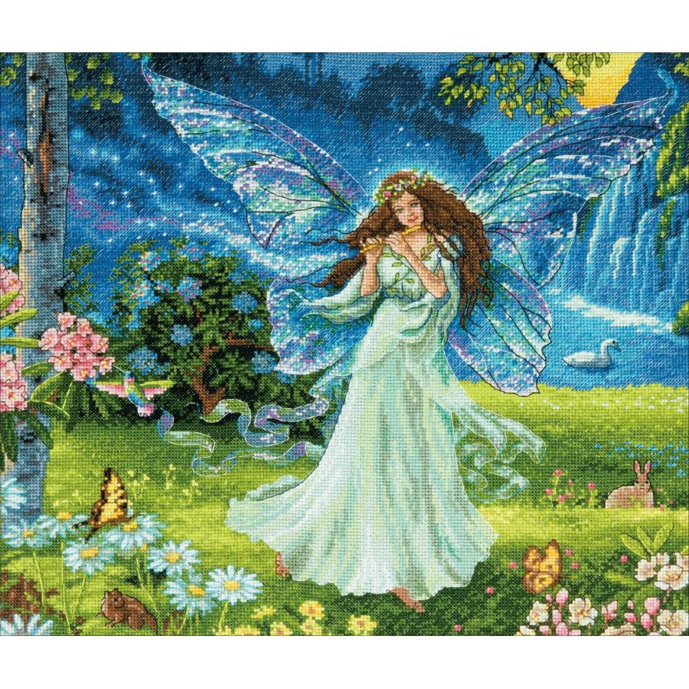 Dimensions Gold Collection Counted Cross Stitch Kit 14"X12", Spring Fairy (16 Count), 70-35354