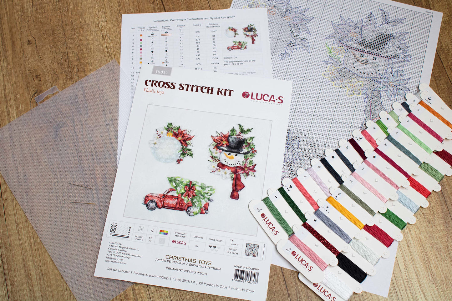 Toys Ornament Counted Cross Stitch Kits on plastic - Christmas Toys JK037
