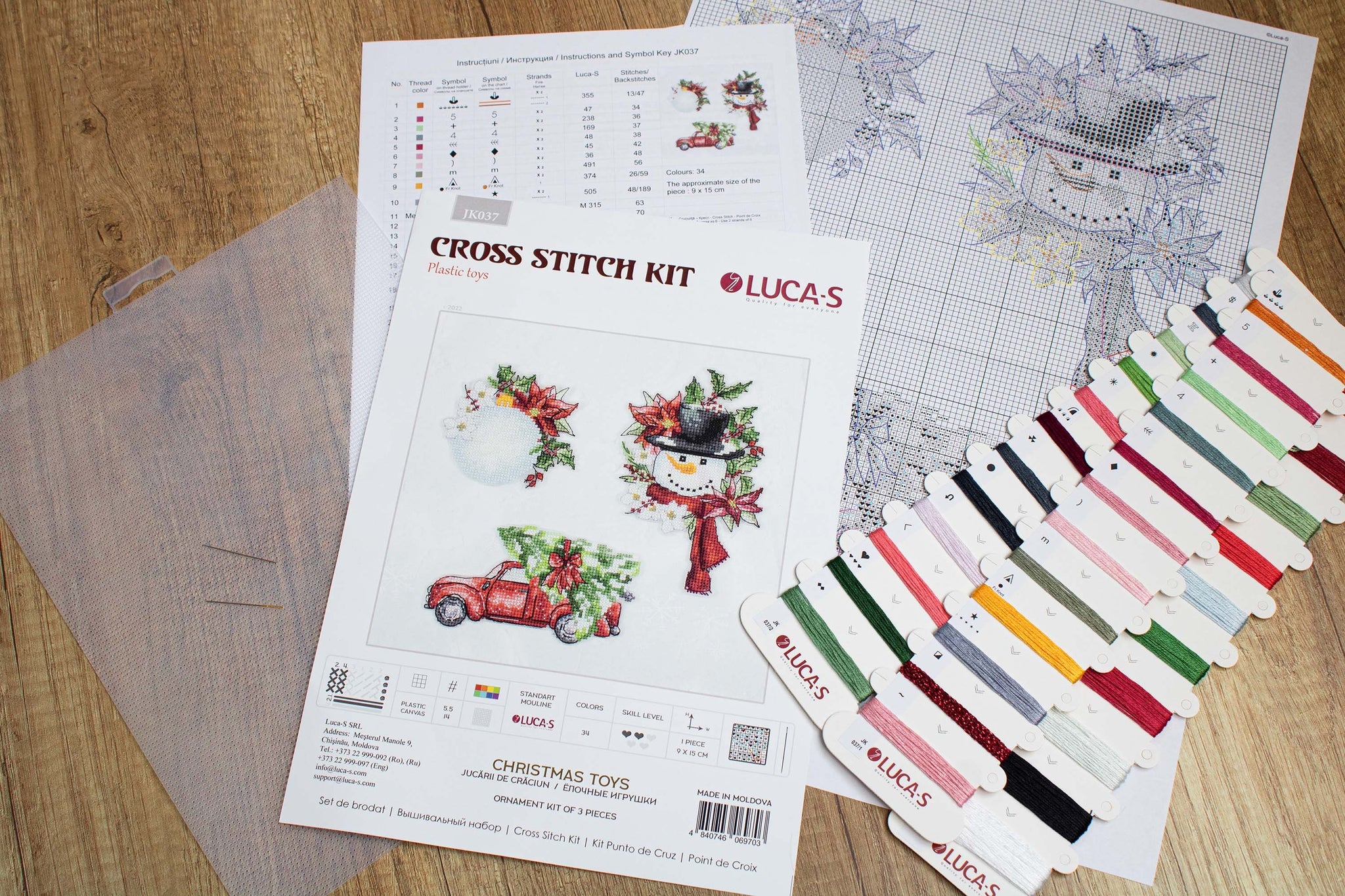 Toys Ornament Counted Cross Stitch Kits on plastic - Christmas Toys JK037