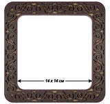 Dark Brown Plywood Embroidery Hoop with Magnetic Holders (5.5x5.5 IN)