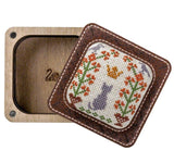 DIY Cross Stitch Needle Holder Kit: Plywood Needle Case, Embroidery Top