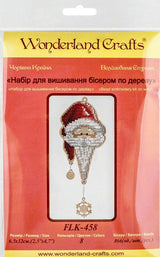 Bead Embroidery Kit On Wood, Santa, LK-458 ( beads , thread, needle, plywood base included)