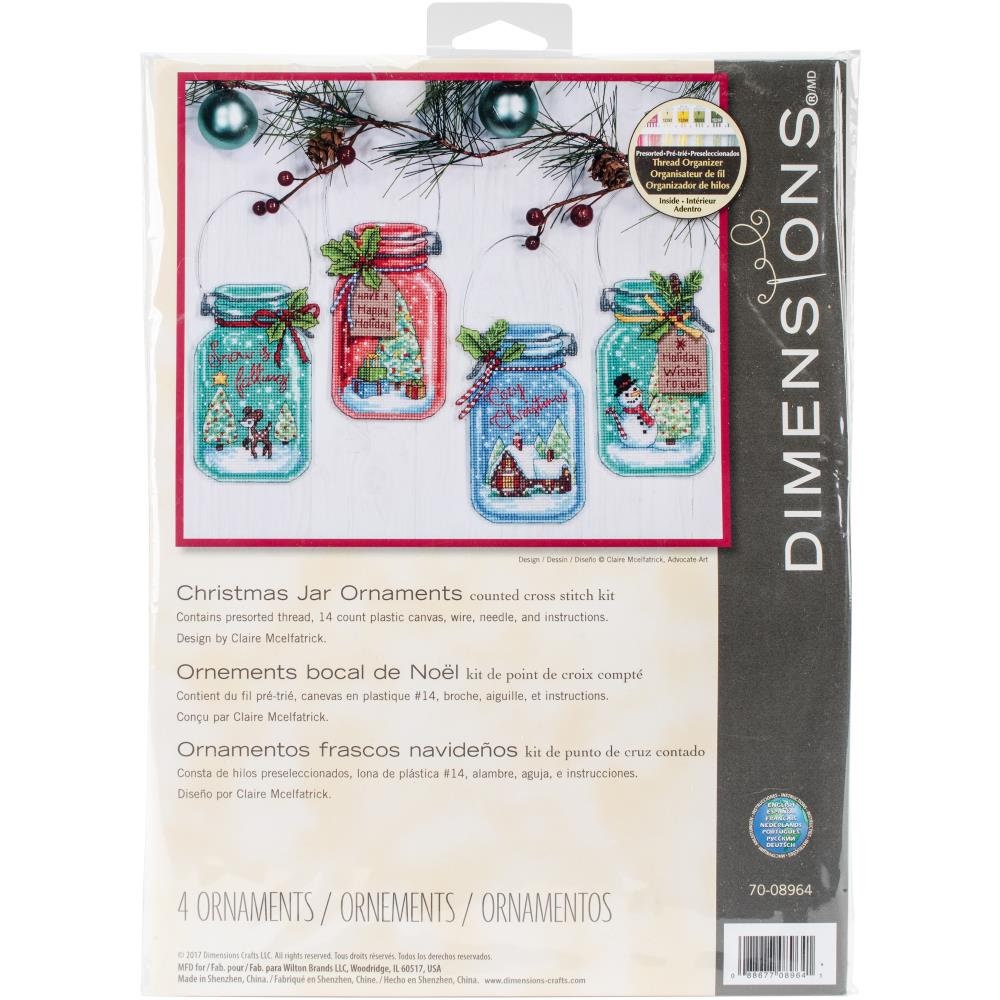 Dimensions Counted Cross Stitch Ornament Set of 4, 70-08964