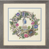 Counted Cross Stitch Kit Dimensions Gold Collection, Cottage Wreath 18 Count, 70-35427