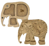 Organizer plywood for beads with magnetic lid, Elephant, 11*9.5 cm, ZB-097