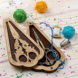 Organizer plywood for scissors with magnetic lid, 3.1"x5.9" IN, ZB-023