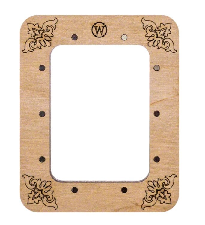 Embroidery frame with strong magnetic, plywood, LIGHT Color, 2.55x3.54 IN (6.5x9 cm)
