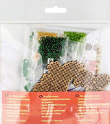Snowman Bead Embroidery Kit on Wood: Fast DIY Craft (LK-442)
