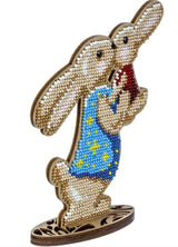 Bead Embroidery Kit Easter Decoration Rabbits, LK-432. Fast DIY Kit