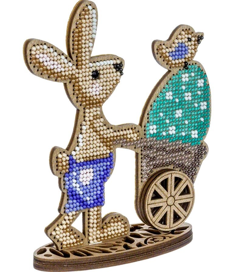 Bead Embroidery Kit: Easter Bunny Decoration (DIY)