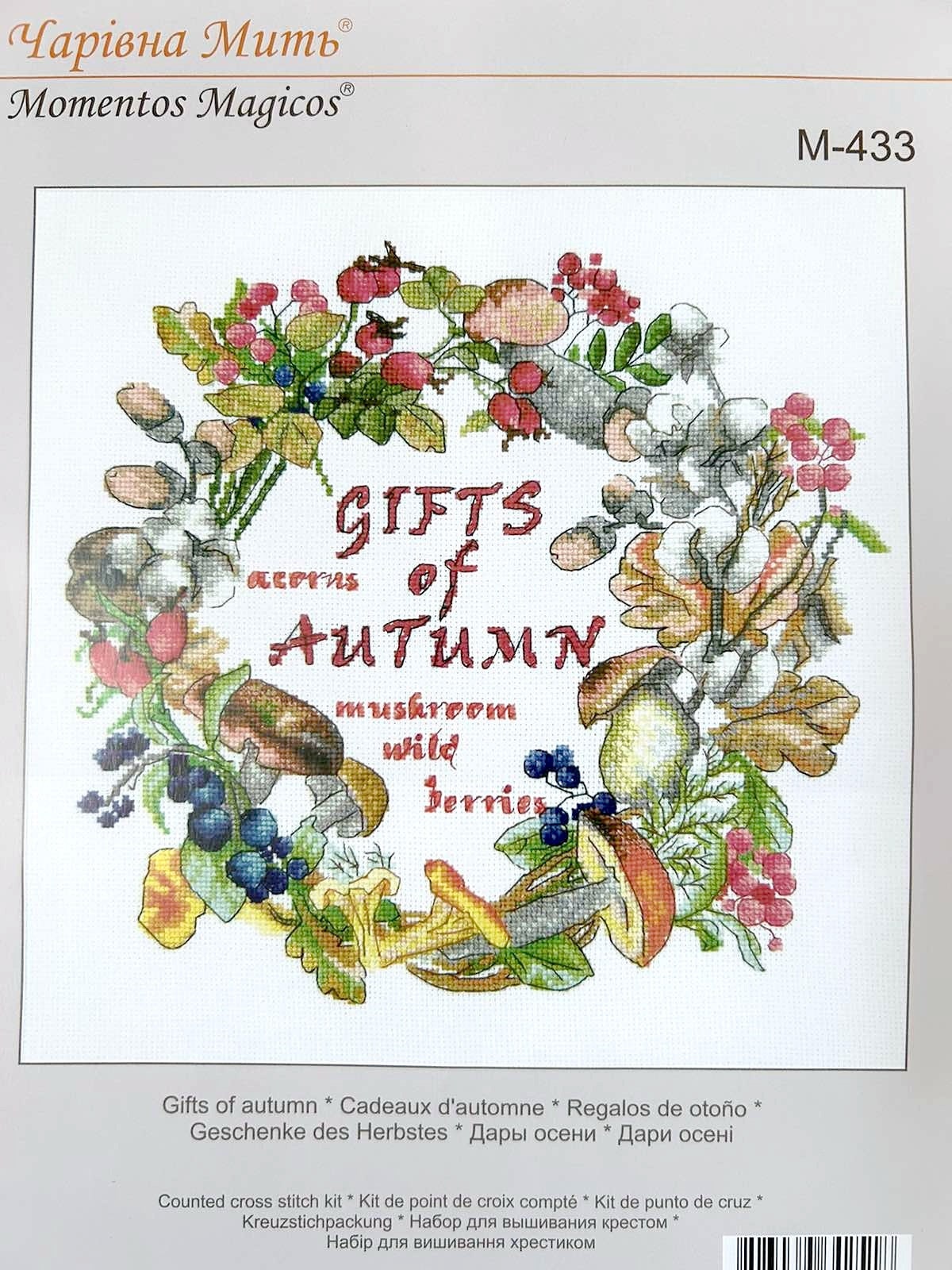 Counted Cross Stitch Kit Momentos Magicos, Gifts of Autumn, M-433
