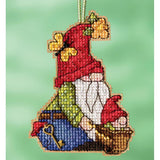 Bead embroidery set DIY, Wheelbarrow Gnome, Mill Hill MH16-2212 ( Perforated paper 14ct)