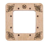 Magnetic Embroidery Hoop: Light Wood Cross Stitch Frame ( 2.4x2.4 IN )