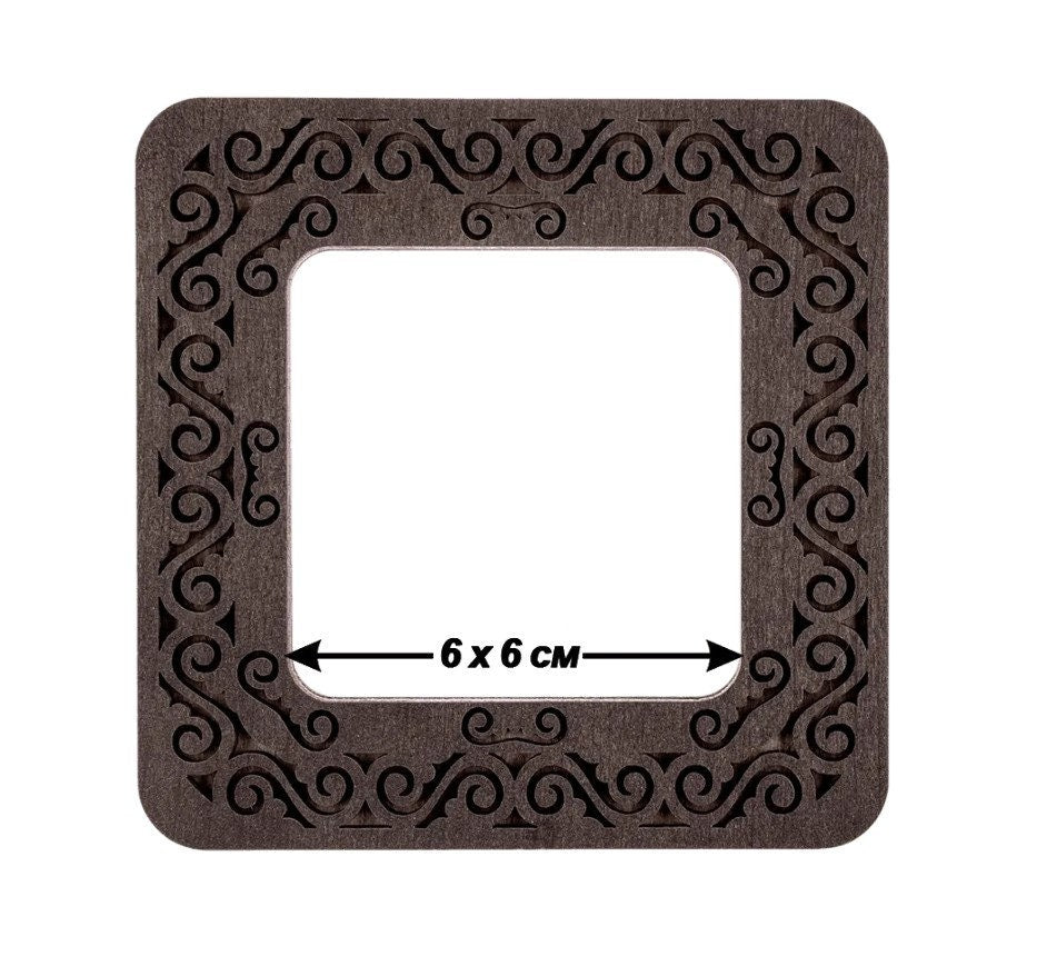 Plywood Embroidery Hoop with Magnetic Holders, for Cross Stitch 2.3x2.3 IN