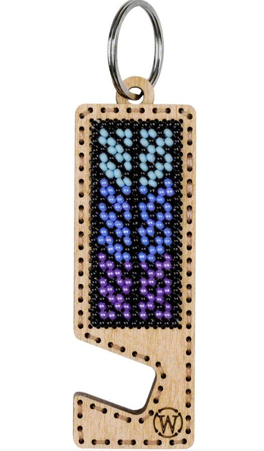 Bead Embroidery Phone Holder Kit: DIY Plywood Ornament (LK-490)