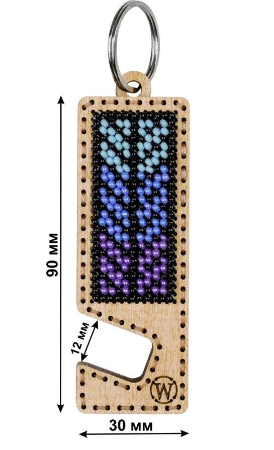 Bead Embroidery Phone Holder Kit: DIY Plywood Ornament (LK-490)
