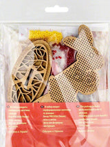 Bead Embroidery Kit: Easter Rabbit Decoration DIY Craft (2.75x6.1")