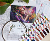 Counted Cross Stitch Kit LETISTITCH  Bed of Flowers/Lit de Fleurs, L8081