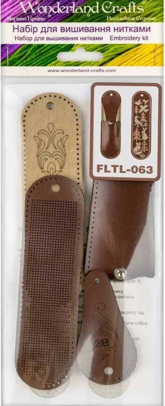 Kit for making a scissor case made from faux leather, 14*4 cm, TL-063