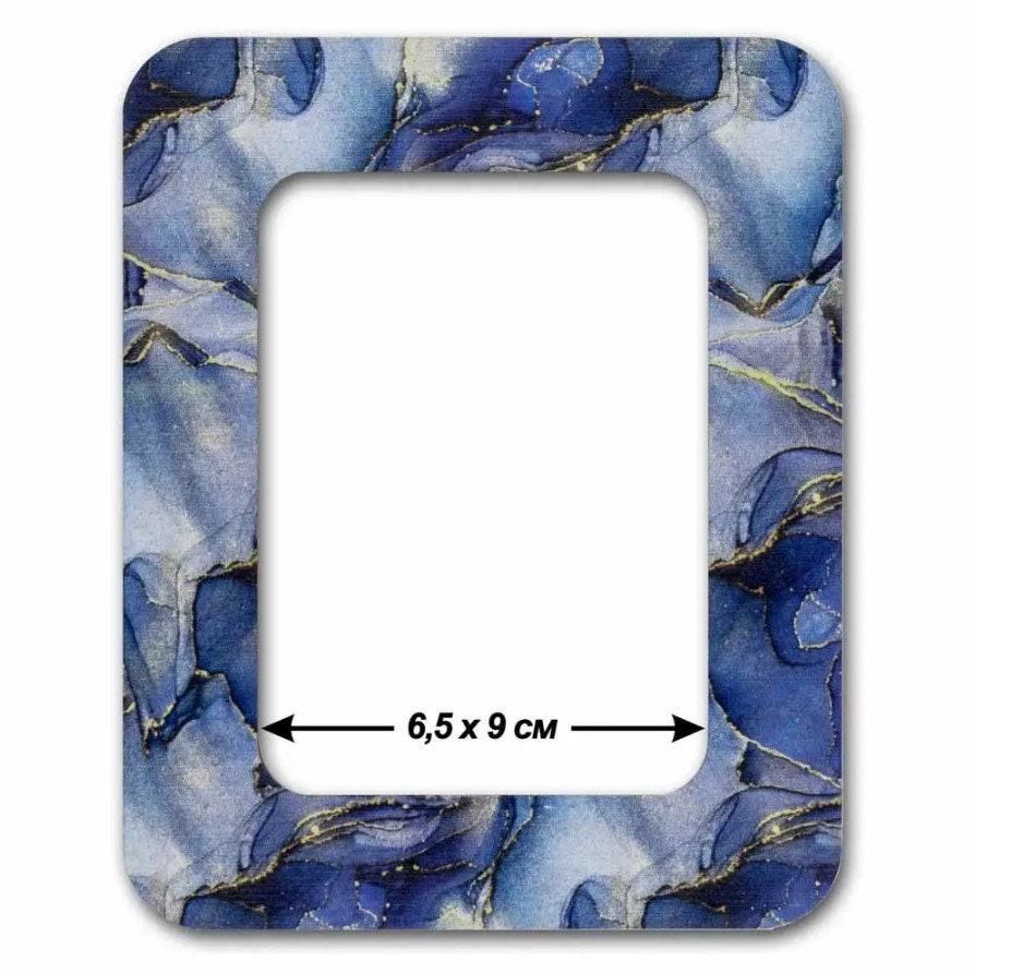 Plywood Embroidery Hoop with Magnetic Holders Marble (2.6x3.5 IN )