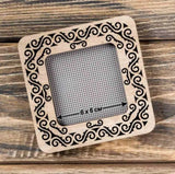 Magnetic Embroidery Hoop: Light Wood Cross Stitch Frame ( 2.4x2.4 IN )