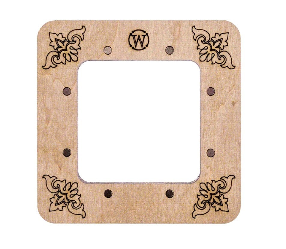 Plywood Embroidery Hoop with Magnetic Holders, for Cross Stitch 2.3x2.3 IN