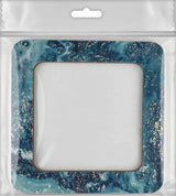 Embroidery Hoop with Magnetic Holders, Marbled Teal, 4x4 IN
