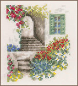 Counted Cross Stitch Kit Lanarte - Alley with flowers, PN-0162521