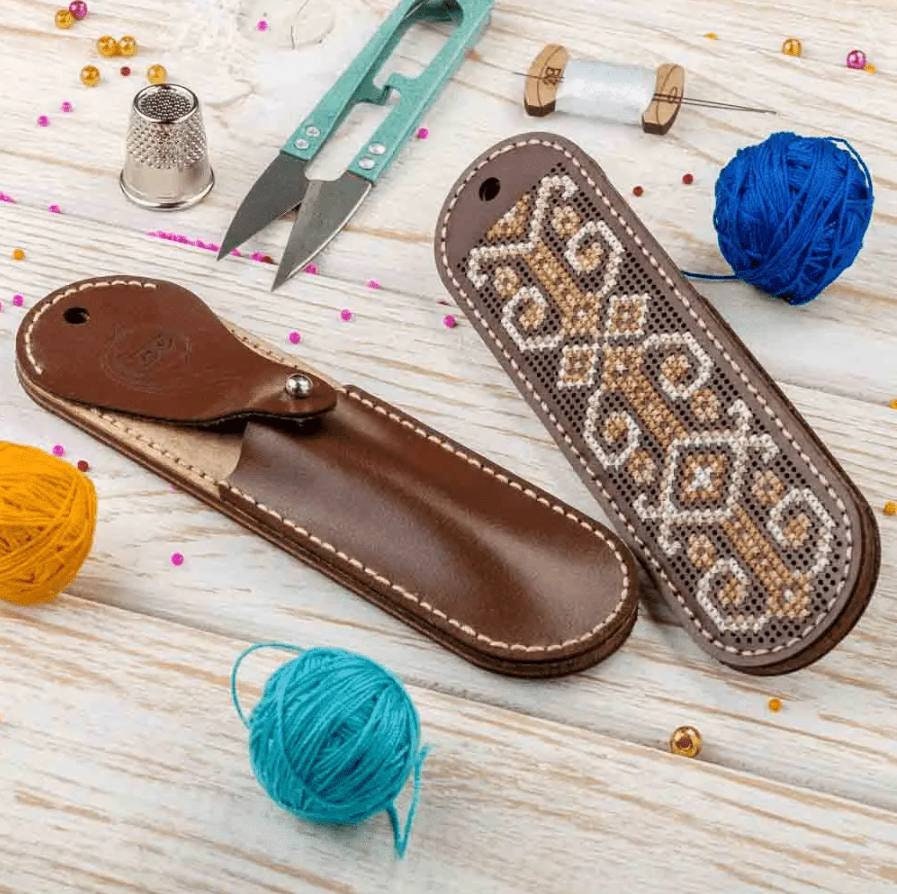 DIY Faux Leather Scissor Case Kit: Embroidery Pattern