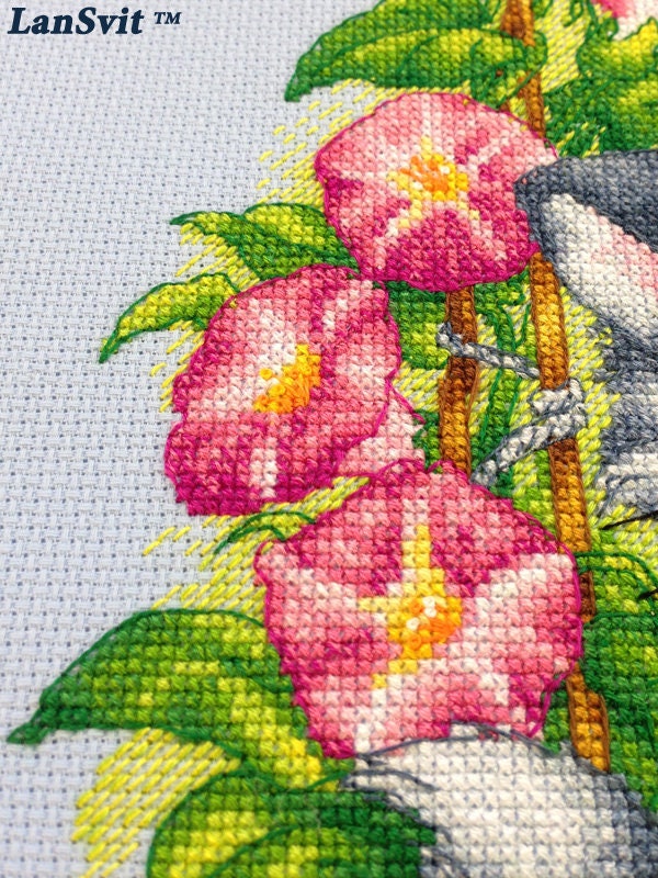 Counted Cross Stitch Kit The Fluffy Gardener, LanSvit D-012