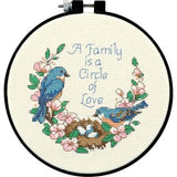 Dimensions Counted Cross Stitch Kit with Hoop, Family Love,72900