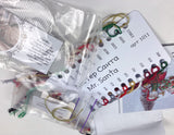 Unic Cross Stitch Kit, Mr.Santa, set with threads, beads and decorative crystals.
