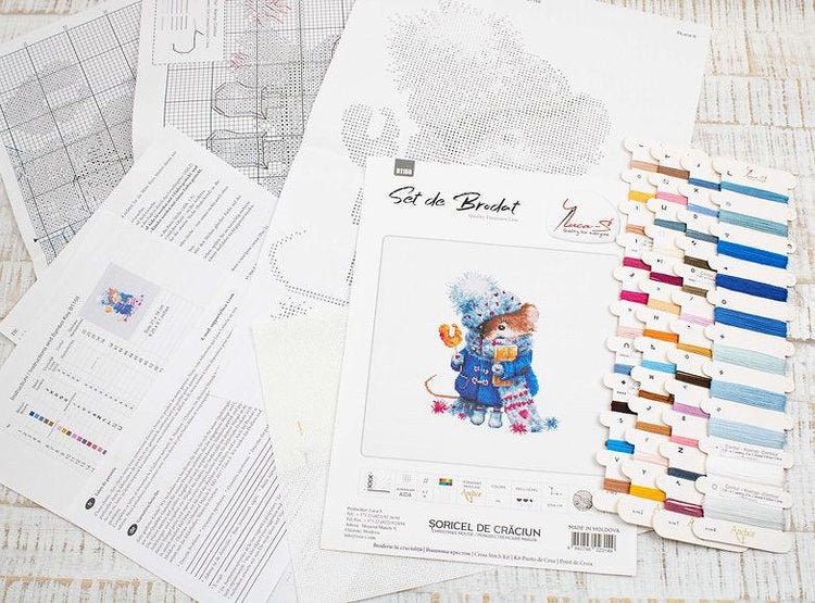 Christmas Mouse, Luca-S Counted Cross Stitch Kit, B1168