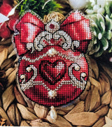 Cross Stitch Kit Red Heart: Spark of Love, Beads & Crystals