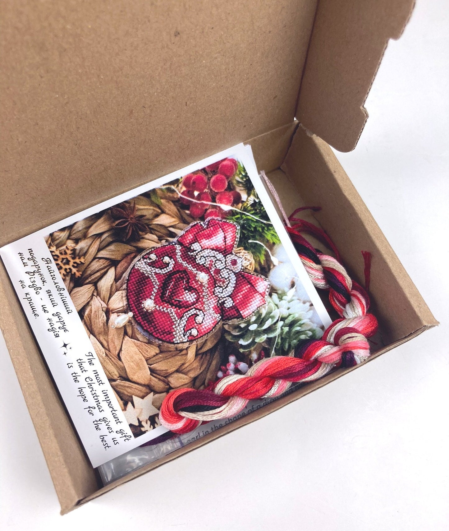 Cross Stitch Kit Red Heart: Spark of Love, Beads & Crystals