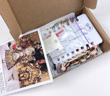 Cross Stitch Kit, Gingerbread MRS.Santa, threads, beads and decorative crystals